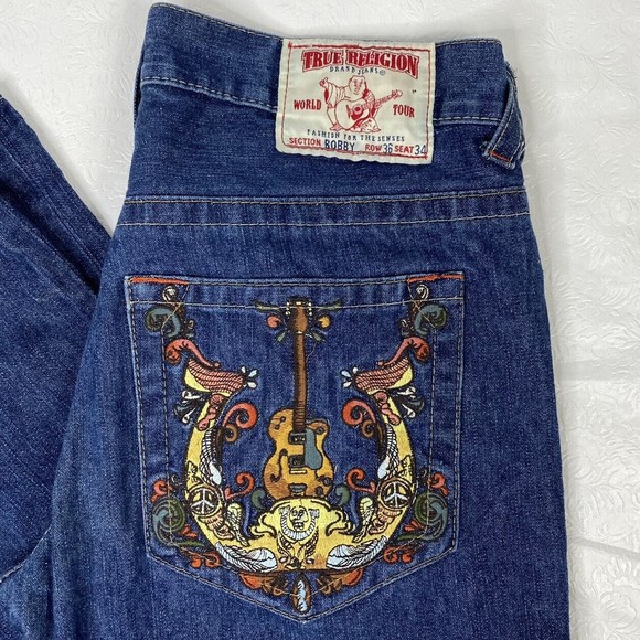 True Religion Mens Sz 36x34 Bobby Jeans - Picture 3 of 12